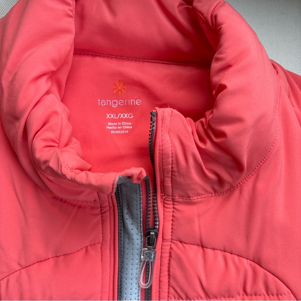 Tangerine Women's Bright Coral Quilted Vest - Picture 2 of 3